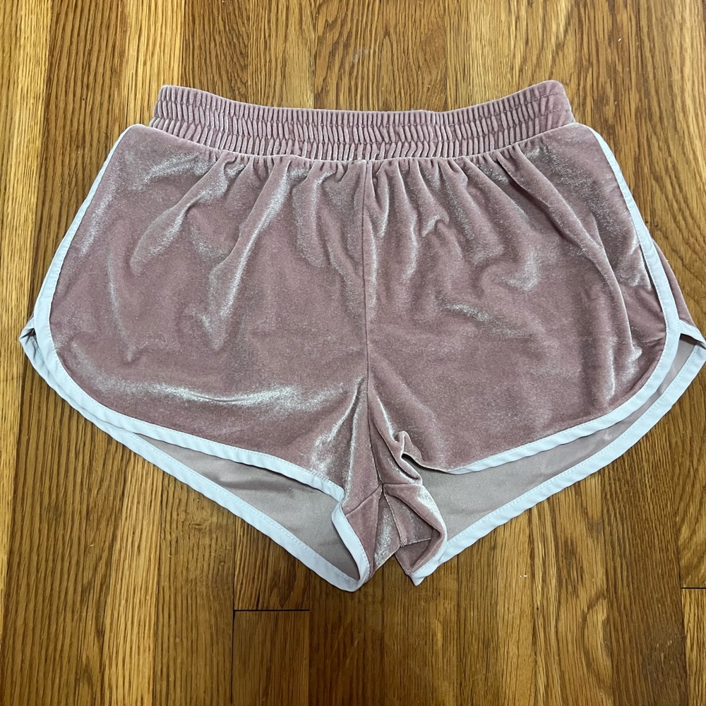 Forever 21 | pink comfy shorts with white outlining